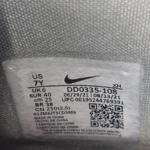 Nike Kyrie Infinity Se White Cement Grey Smoke High Top Sneakers Youth Size 7 - Picture 9 of 13